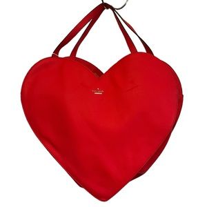 KATE SPADE NEWY YORK Love Birds Heart Tote Bag Red